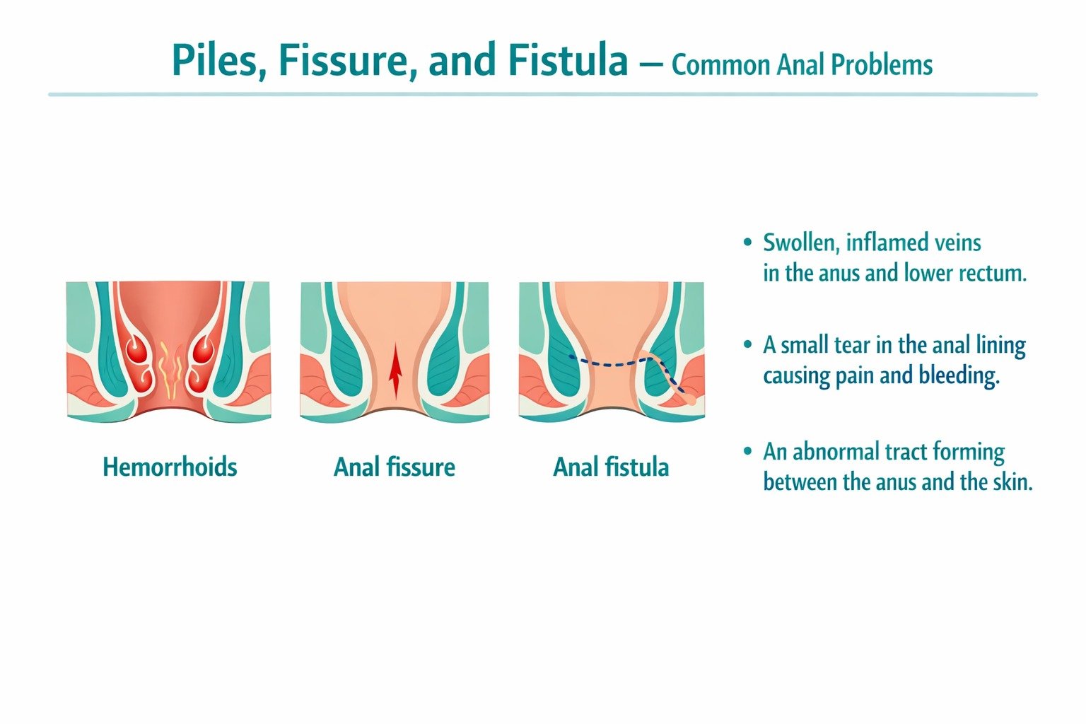 Piles, Fissure, and Fistula