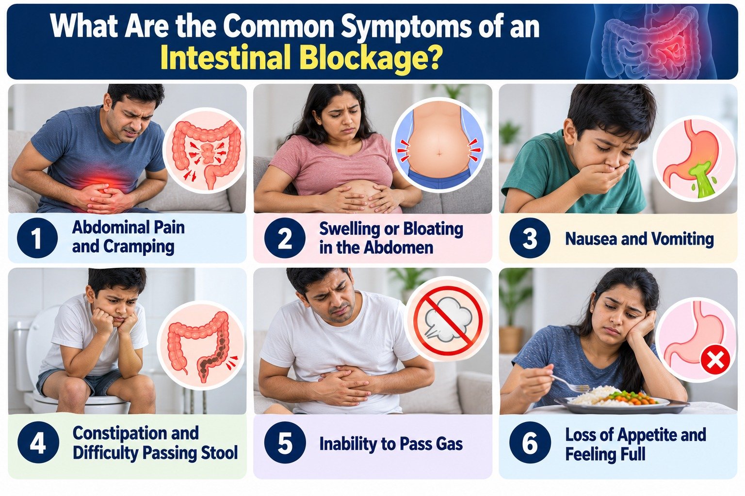 What Are the Common Symptoms of an Intestinal Blockage